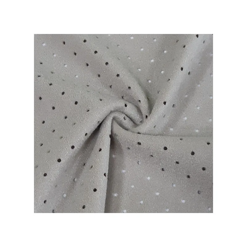 
Factory Direct Supply Circle Punching Suede Fabric For Shoes/ Car Seat 