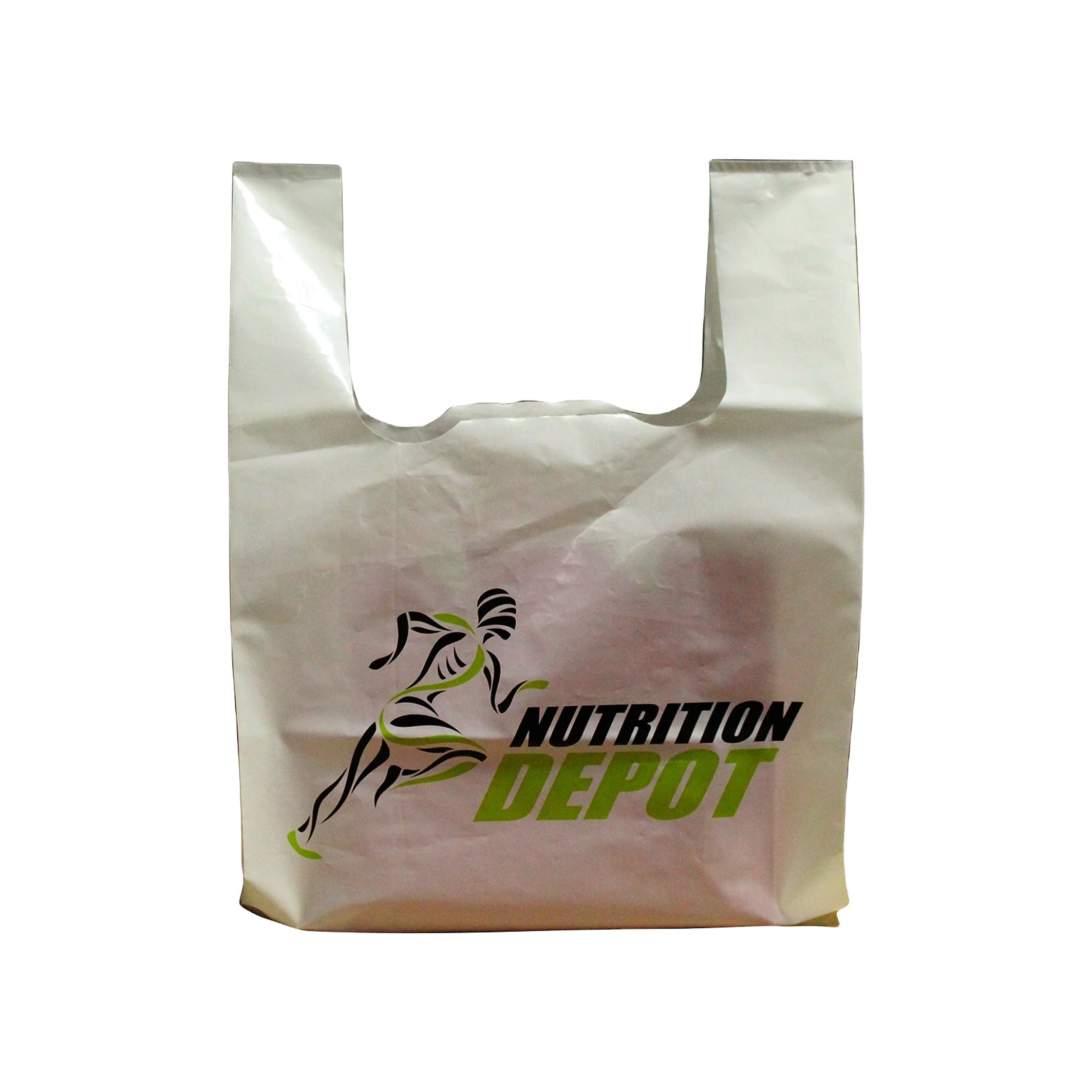 Дешевая Высококачественная пластиковая сумка для футболок с пользовательским логотипом LDPE новый материал упаковка для покупок