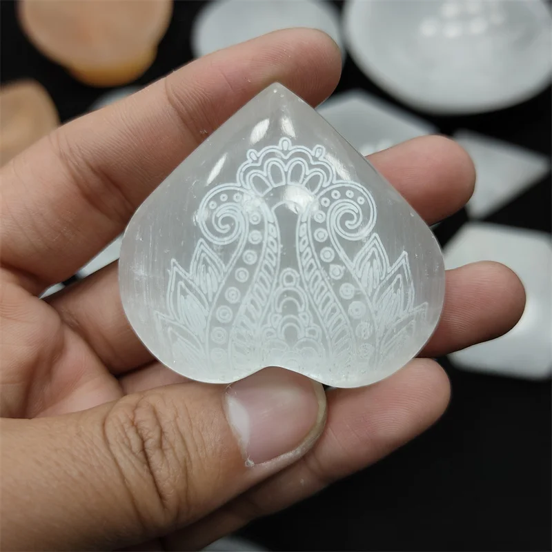 High Quality Natural Crystal Healing Stone Crystal Crafts Selenite Bowl
