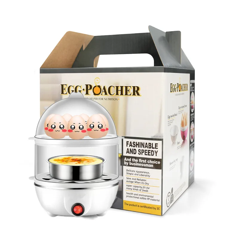 Double Layer 14 Egg Capacity Automatic Electric Egg Cooker Boiler for Hard Boiled Eggs with Auto Shut Off Feature