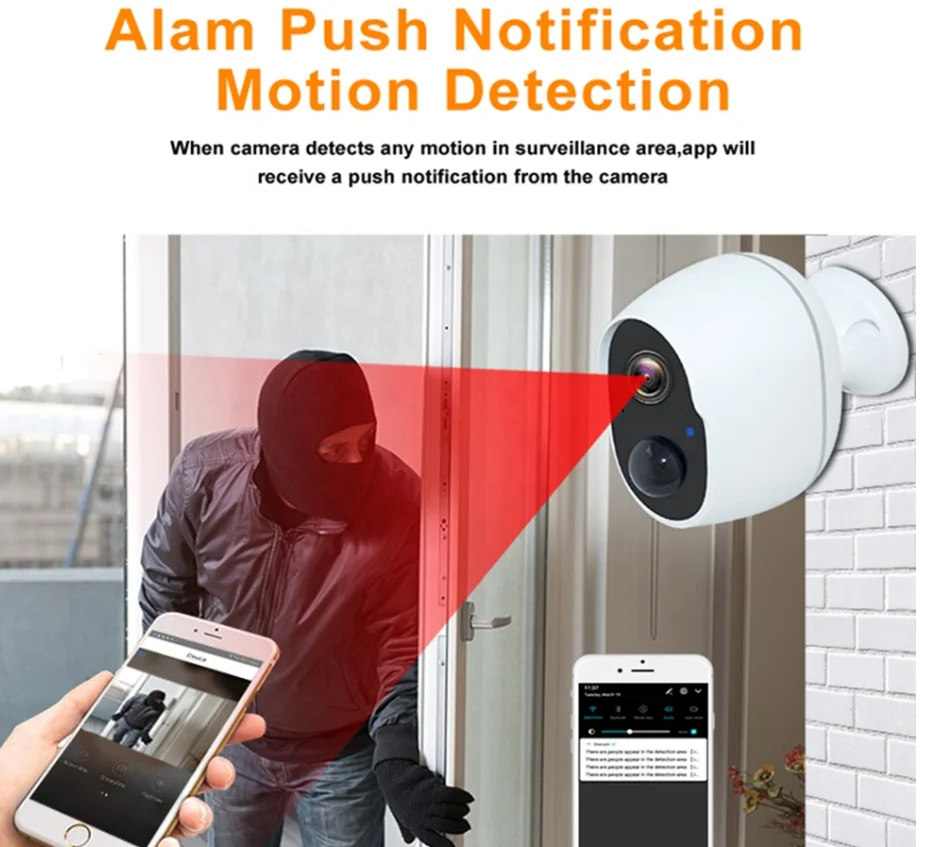 1080P HD IP66 Waterproof Mini CCTV Video IP Wireless Smart Indoor Baby Monitor Security Battery WiFi Camera