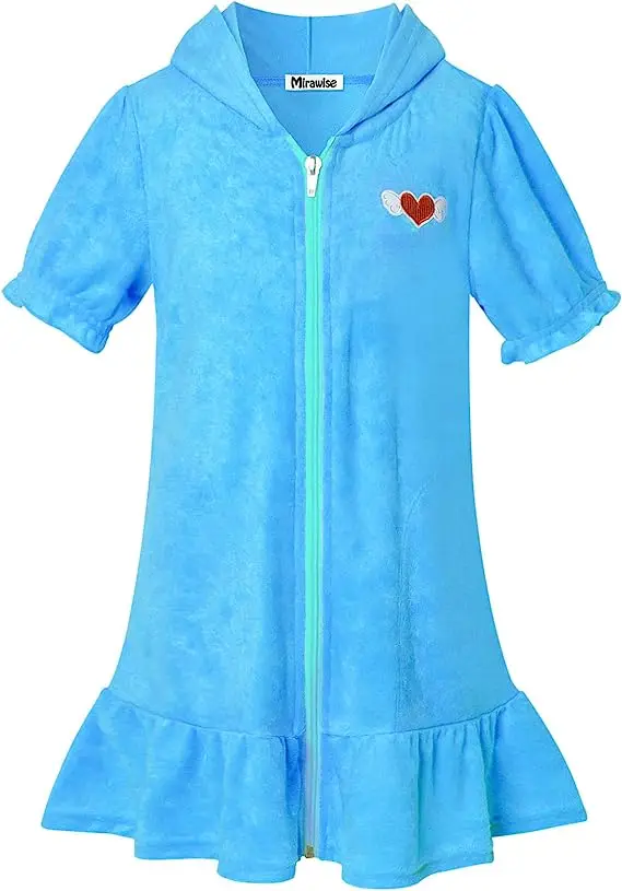 YIwu Yiyuan Customization Swimsuit for girls chunky flannelette bathing suit place top hooded zipper beach bathrobe