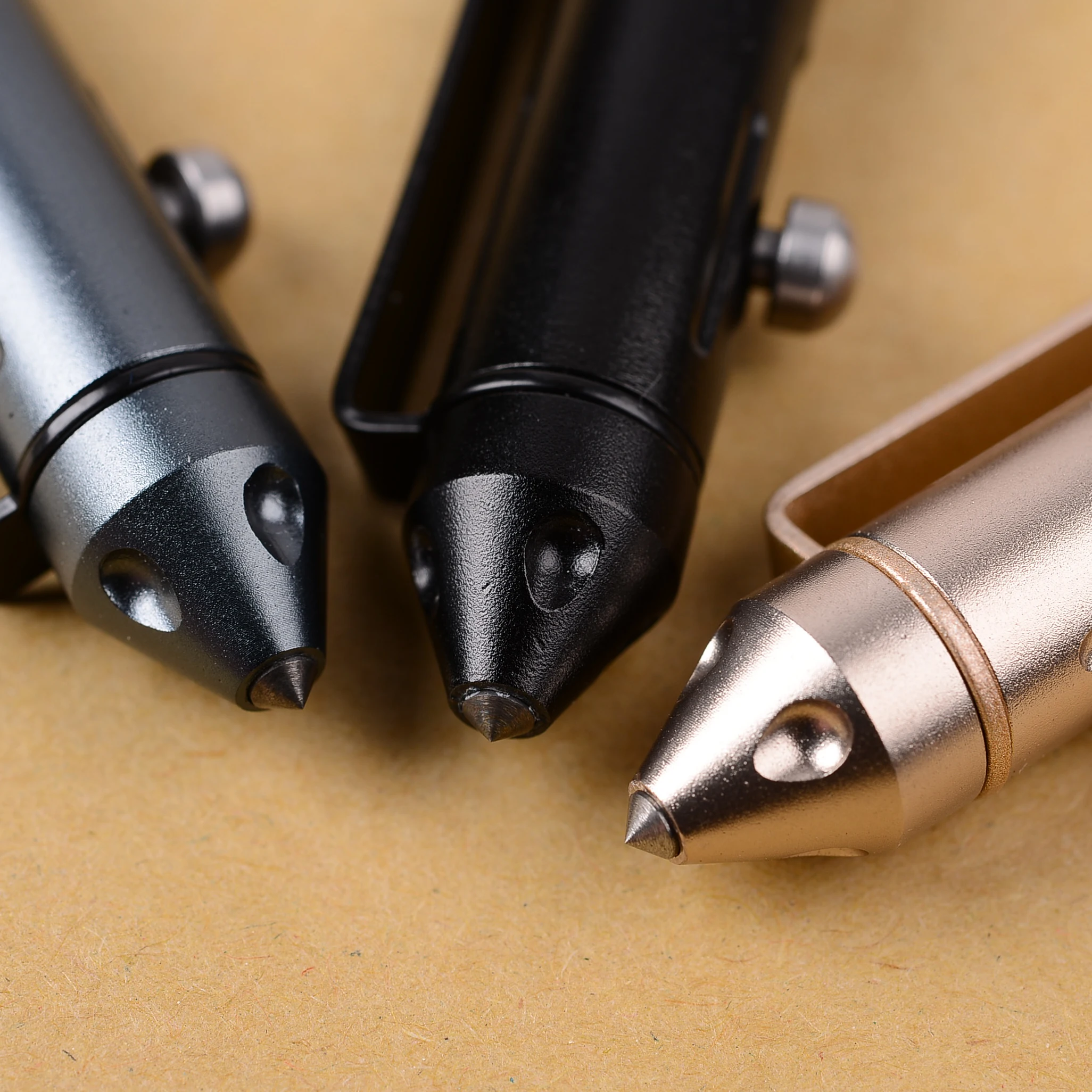 Durable tactical pen EDC pocket pen aluminum body bolt action pen with emergency glass breaker