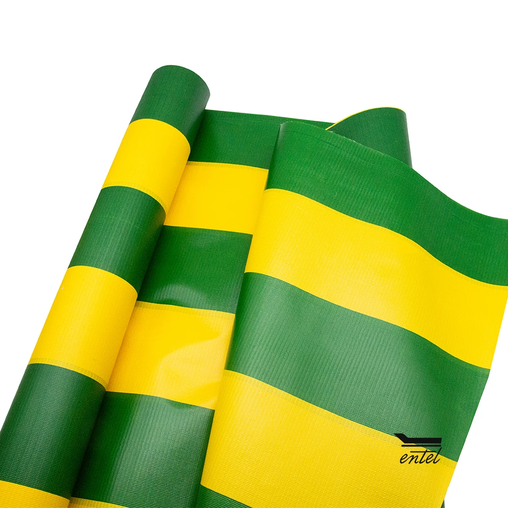 high quality back to back printing  waterproof  PVC striped tarpaulin rolling for awning truck cover  tents