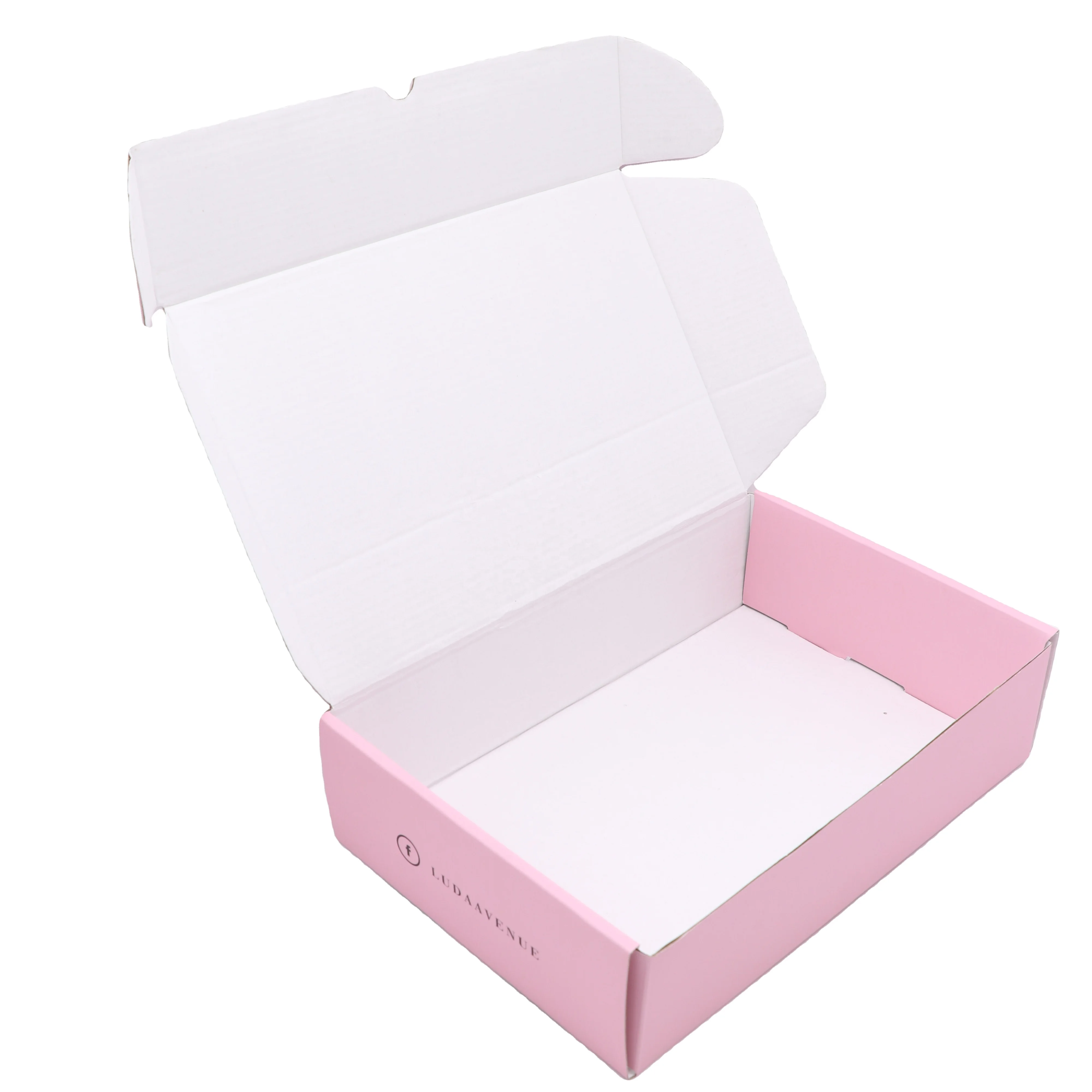 Corrugated paper gold mailing box for clothes black pink subscription box custom logo folding ecommerce mailer shipping boxes