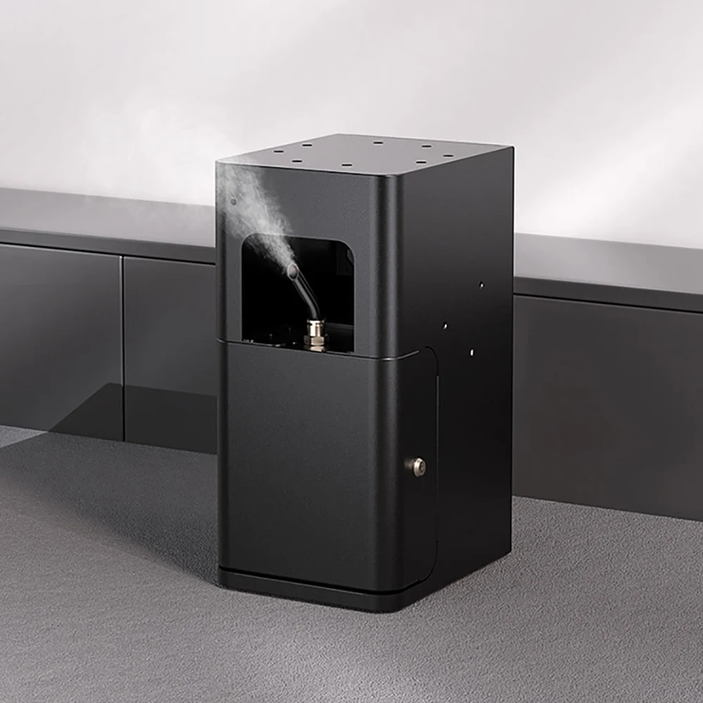 SCENTA Wholesale Metal Design Black Cool Mist Spray Scent Diffuser OEM Wall Mounted Large Room Bluetooth Aroma Diffuser For Bar