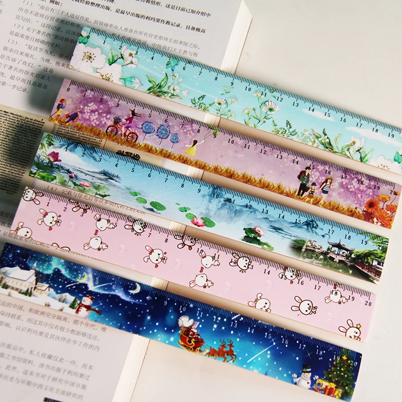 Uv Color Printing Ruler Student Wooden Ruler