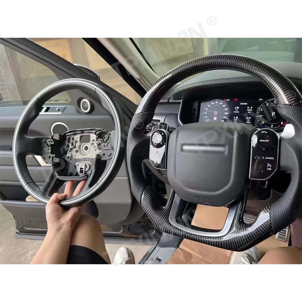 Автомобильное рулевое колесо из углеродного волокна для Range Rover Sport Land перфорированной