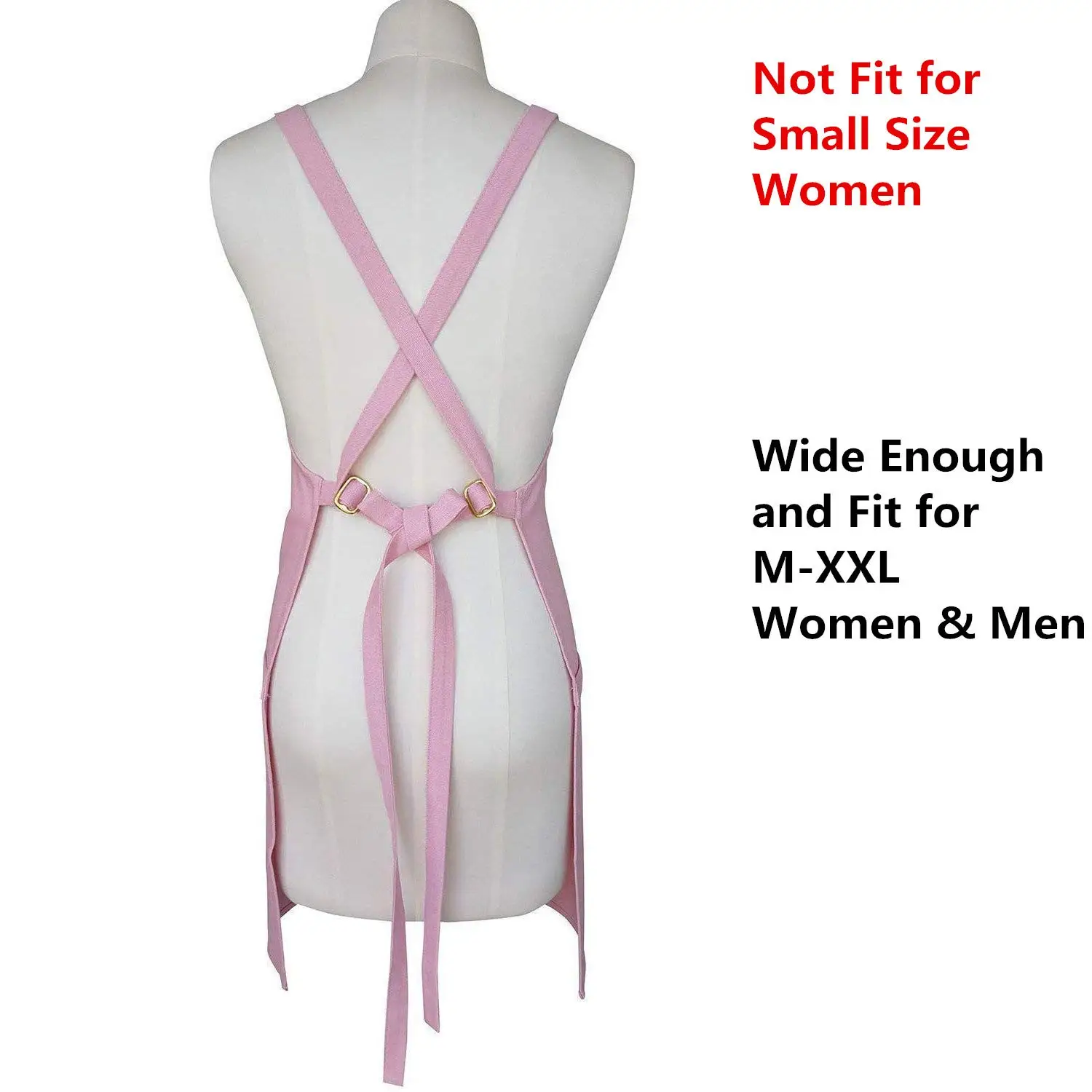 DUOLAI wholesale custom logo adjustable cotton twill pink BBQ garden apron with pockets