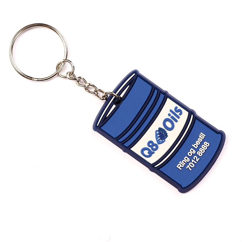 Super quality customizable Chinese manufacture cheap price oil barrel PVC keychain