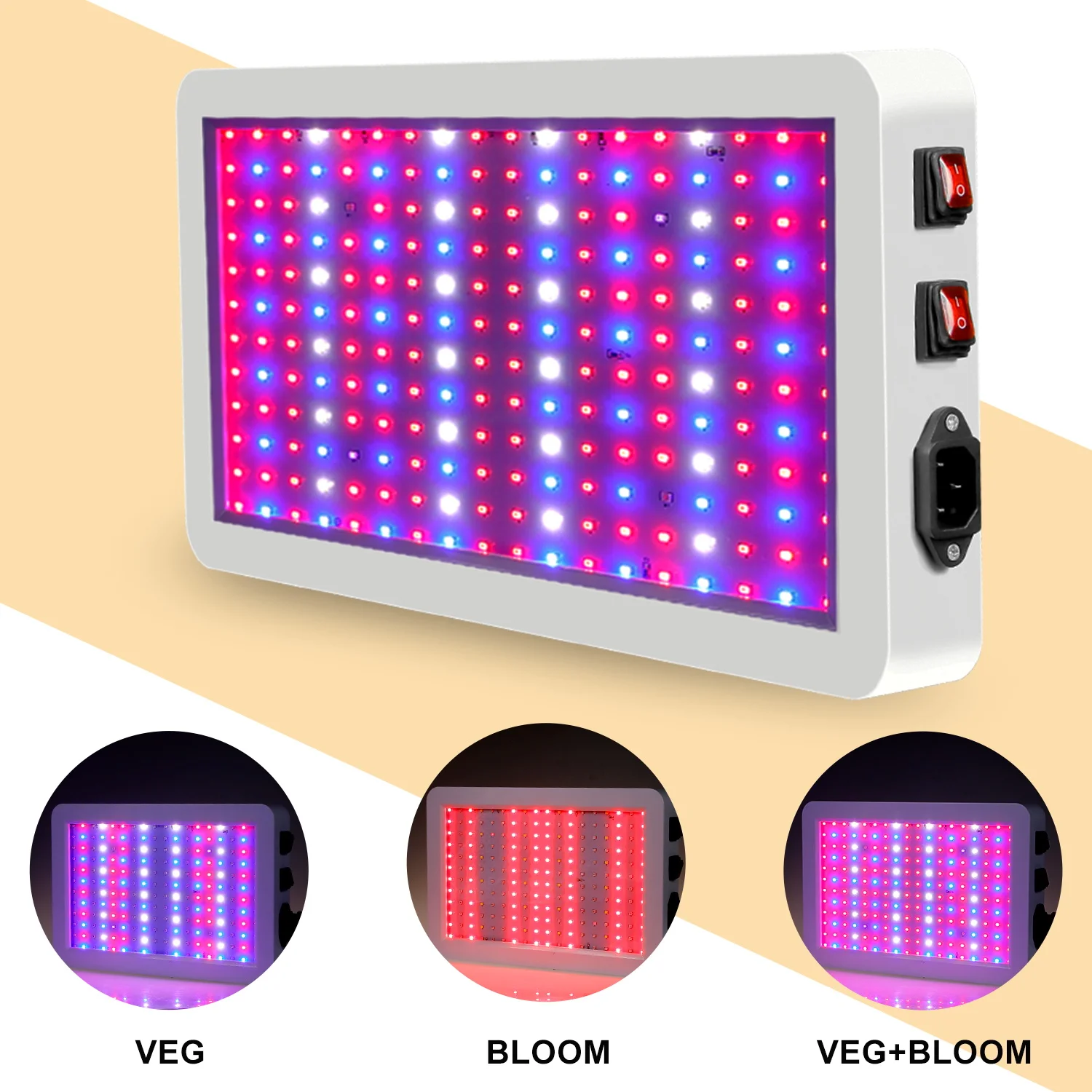 LED Grow Light 2000W Водонепроницаемый Phytolamp светодиодов чип обработки растений для роста бесплатная доставка 265V Полный спектр освещения