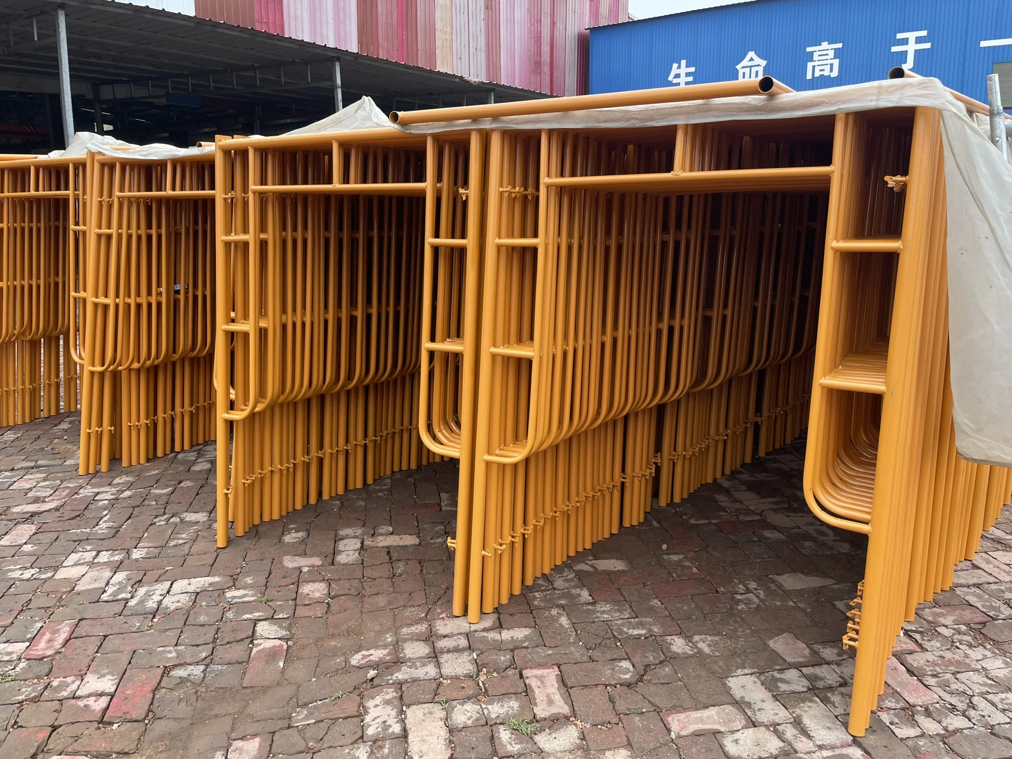 180*95*170mm color coated Scaffolding frame galvanized steel tube for construction