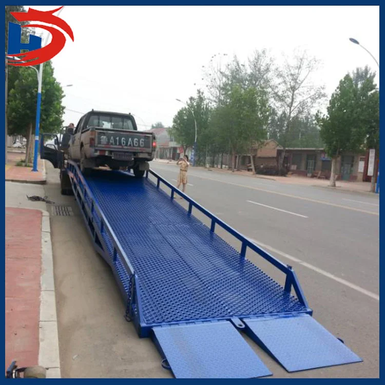 Used Mobile Container Load Ramp Manual Hydraulic Lift Table with Motor Gear Mobile Boarding Bridge Forklift Ramp Manufacturer