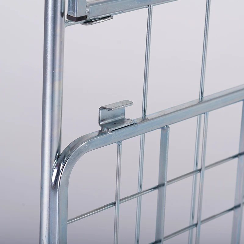 Factory Price Wholesale Powder Coated Heavy Duty Wire Steel Roll Container Storage Cage Trolley Roll Container Trolley