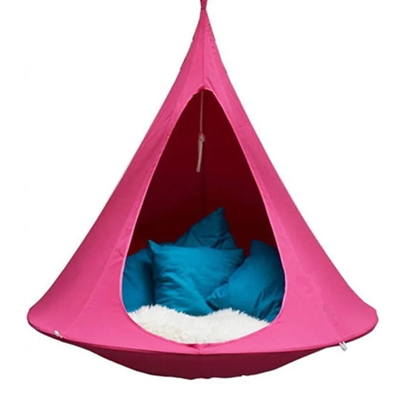 Outdoor Kids Pod Swing Hanging Hammock Chair Garden Cone Portable Swing Chair