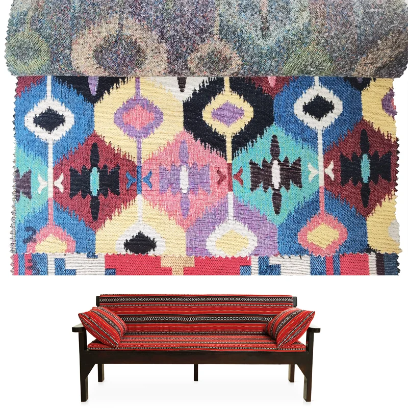 Recycled High quality National style upholstery sadu fabric for saudi jacquard furniture upholstery fabric