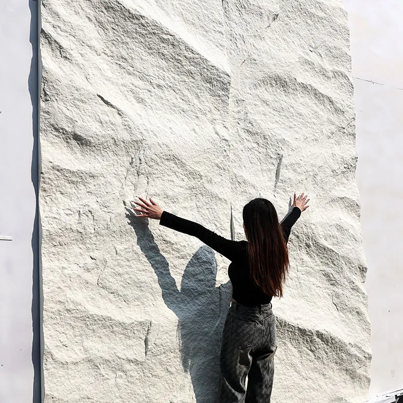 light weight big slabs outdoor exterior decorative PU Stone Wall Panel foam artificial rock faux stone board