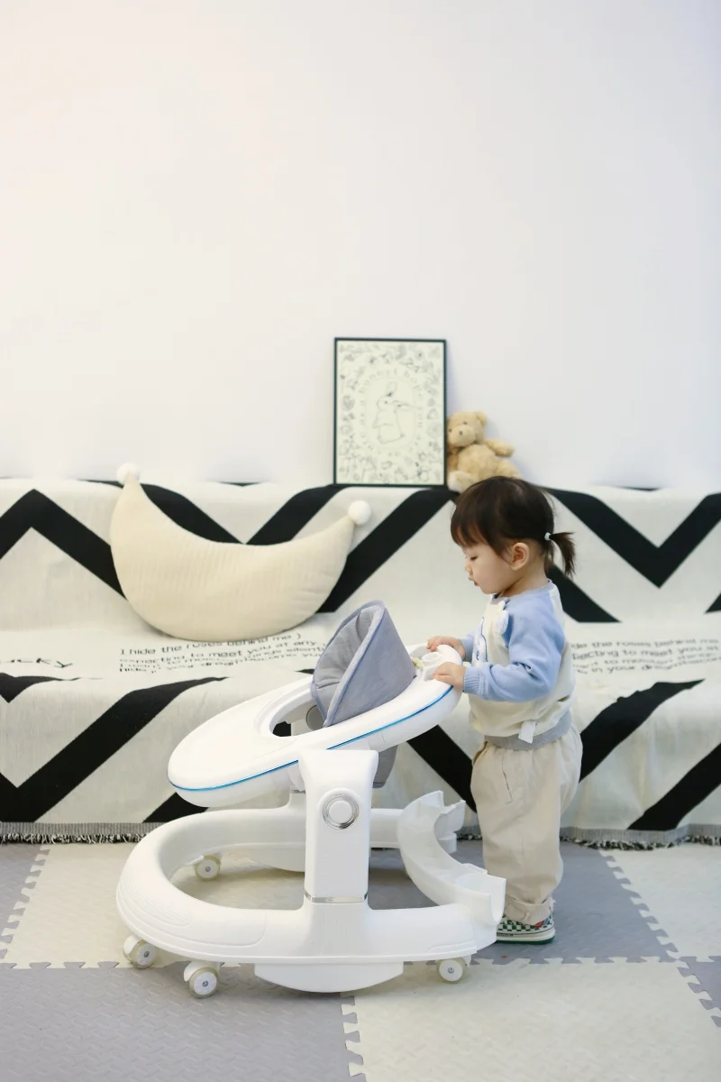 Children Adjustable Foldable Push Baby Bouncer Wheels Jumper Activity Toys Baby Walker with Wheels and Music and lights