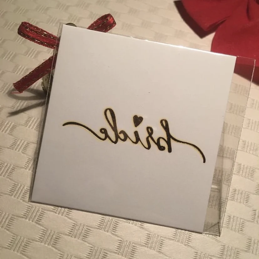 Wholesale Fashion Bride Team Gold Wedding Party Temporary Tattoo Sticker, Golden Silver Hand Mini Tattoo Sticker