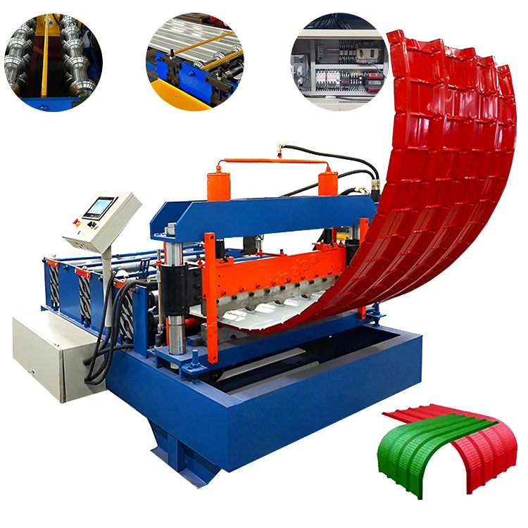 Roofing Sheet Crimping Machine Hydraulic Curving Machine Tile Making Machinery Arch Roof Sheet Curved