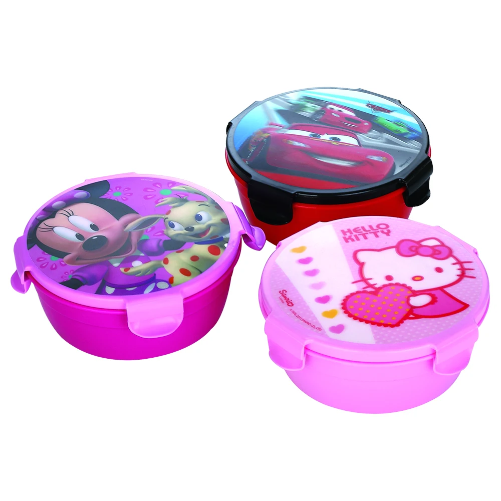 High quality customized plastic rectangle lunch box hot food warmer leakproof lockable school cartoon lunch box for kids