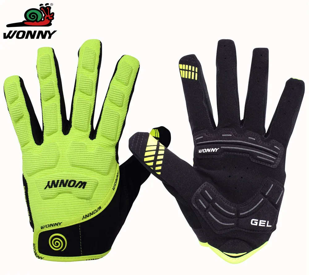 WONNY Brand Available Custom Touch Screen  Winter Breathable Gel Bicycle Racing Motor Cycling Gloves