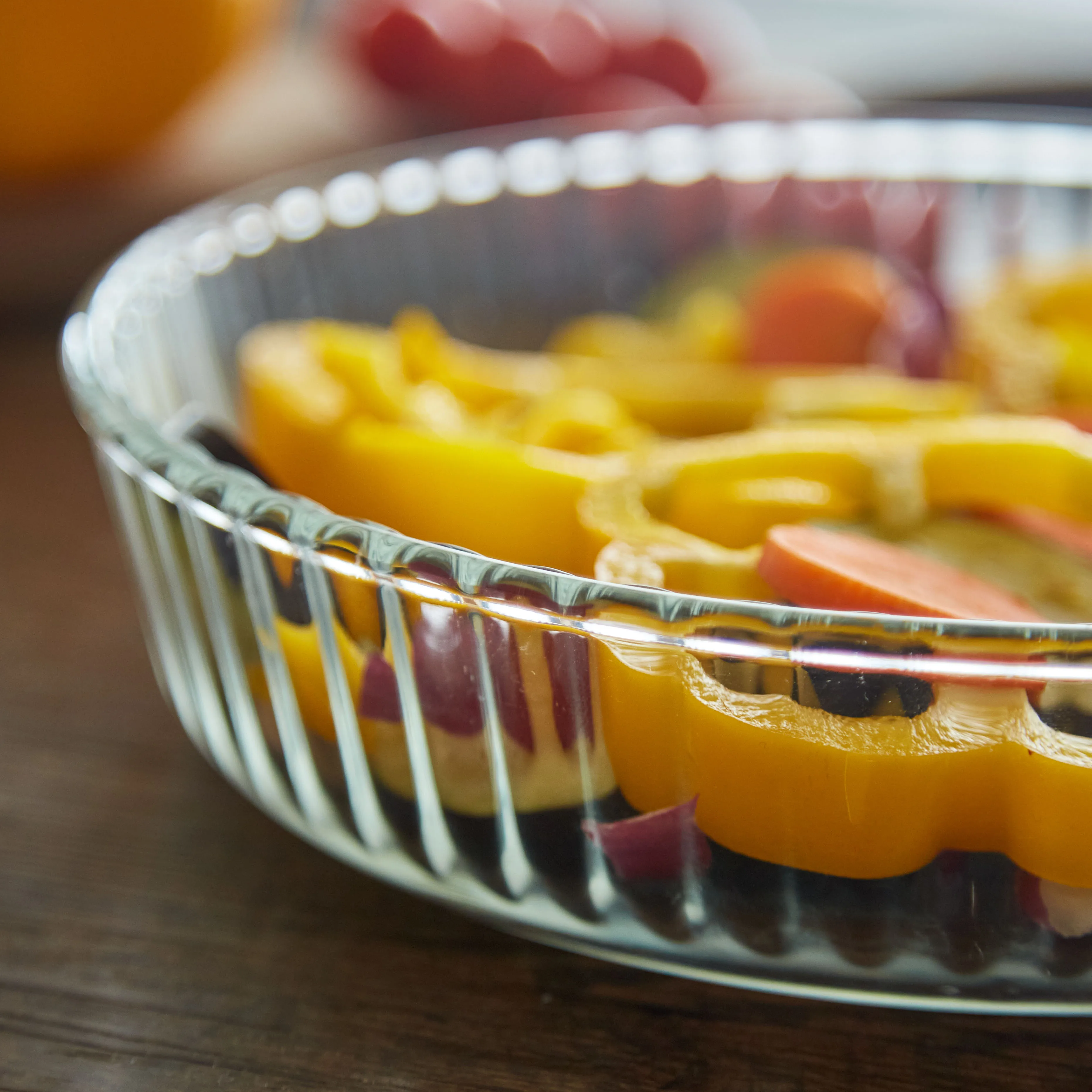 LINUO New Arrival Bakeware  heat-resistant glass Tray Glass Bread & wavy Loaf  Dishes and Pan For Cooking and storage