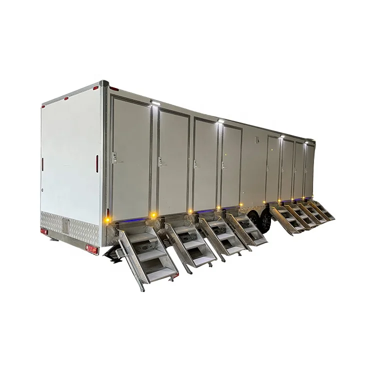 Custom Outdoor Toilet Mobile Toilets Luxury Trailer Portable  Cabin Mobile Bathroom Show