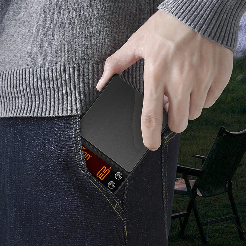 Modern 3kg Digital Kitchen Scale Electric Weighing Device for Coffee Electronically Measures Weight