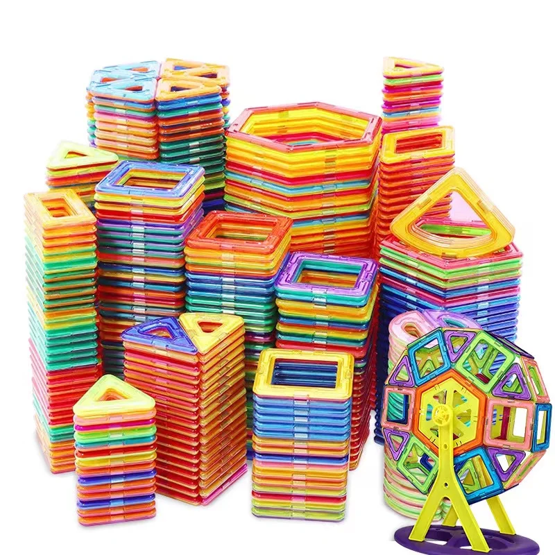 2024 Strong Magnets With Low Price Manufacture DIY Big Magnet ABS Plastic Magnetic Building Tiles Blocks Toys for Kids