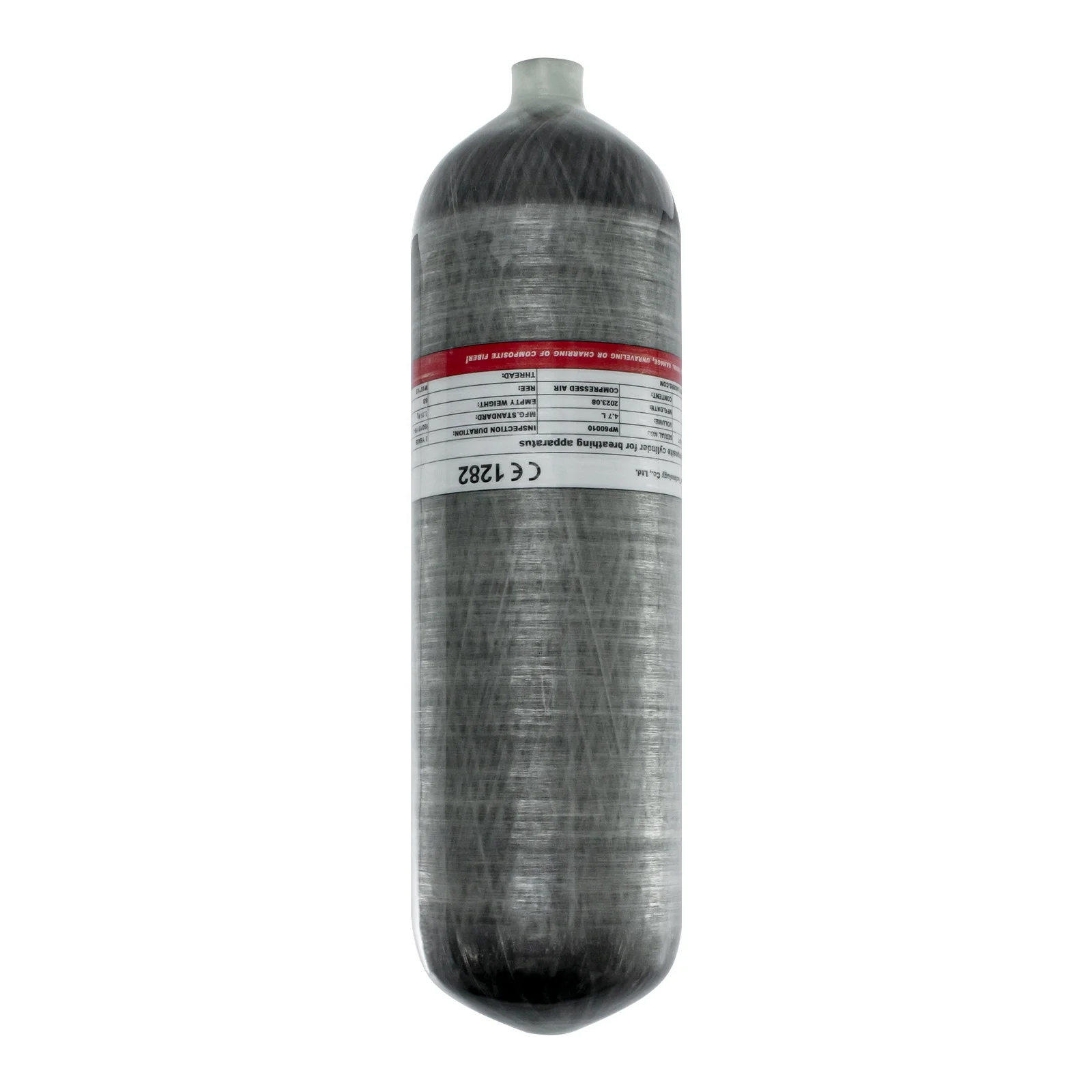 TUXING 4.7liter CE High Pressure 4500psi 300bar 4500psi Big Size Composite Scuba Diving Carbon Fiber Gas Cylinder Air Bottle