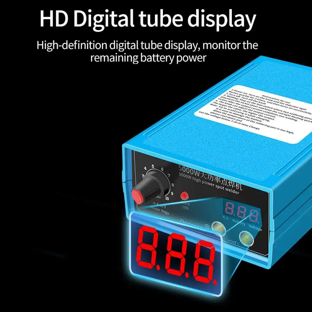 High Power 5000W Spot Welder Battery Spot Welder For 18650 Li ion Battery 18650 Battery Pack Welding Tools