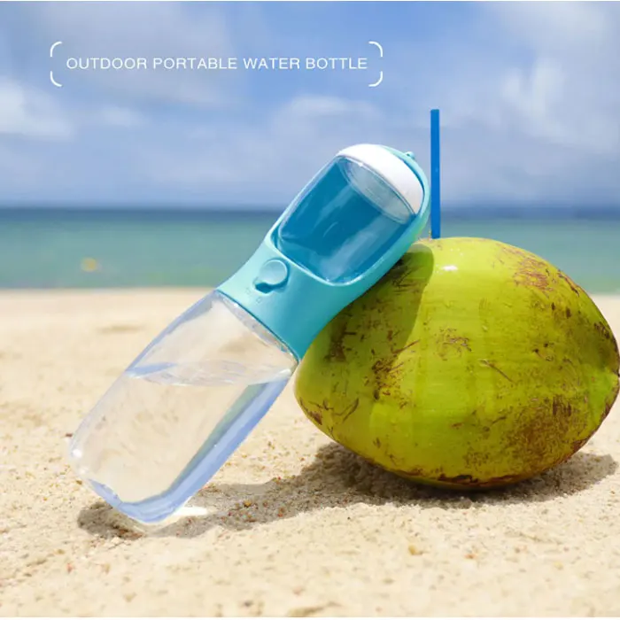 Online Customization Portable Plastic Pet Travel Outdoor Drink Feeding Dog Water Bottle