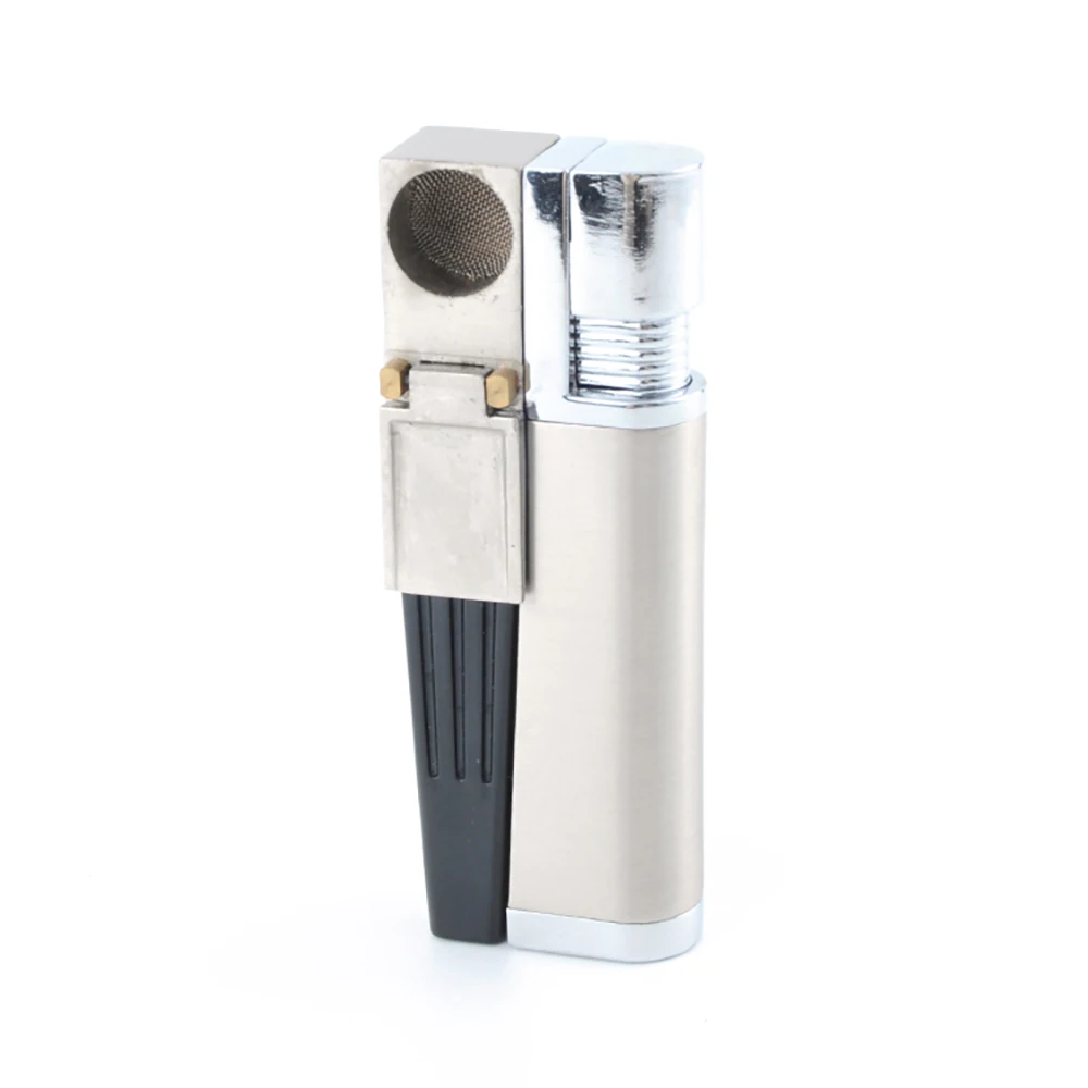 Wholesale JIJU Custom LOGO Smoking Lighter Metal Portable All in one Folding Smoking Pipe and Lighter