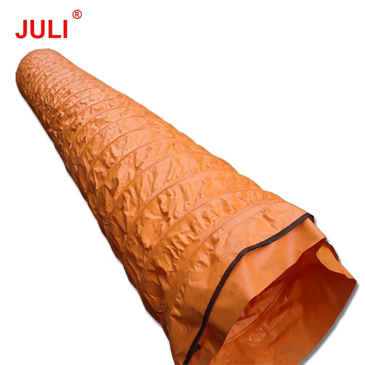 Chinese supplier pvc compressible fire resistance zipper coupling spiral duct for tunneling