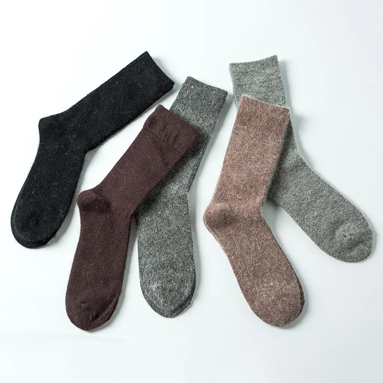 High Quality Winter Angora Cashmere Rabbit Super Soft Thick Warm Merino Men Wool Socks