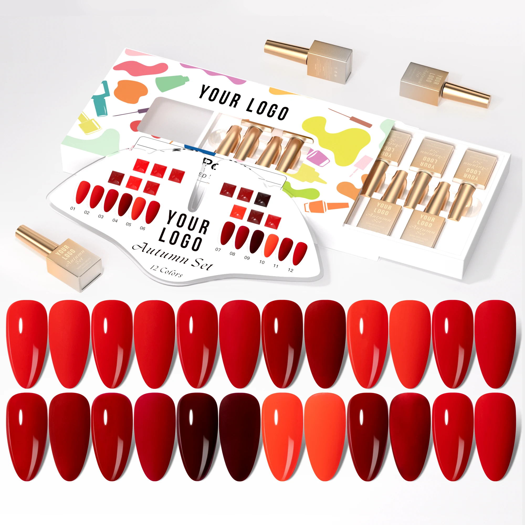 2023 New Arrival Nails Beauty Fall Red Wholesale Factory OEM ODM Gel Polish