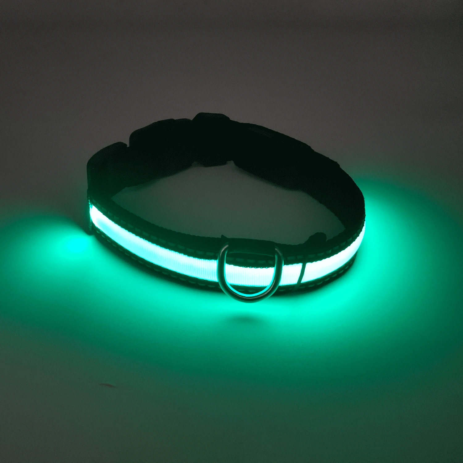 Kingtale Nylon Webbing USB Led Collars Customized Adjustable Nylon Waterproof Reflective Dog Collar Led Dog Collar for pets