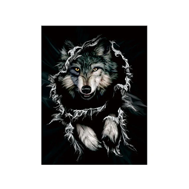 Best selling 3d lenticular picture of wolves wholesale 3d animal posters wolf