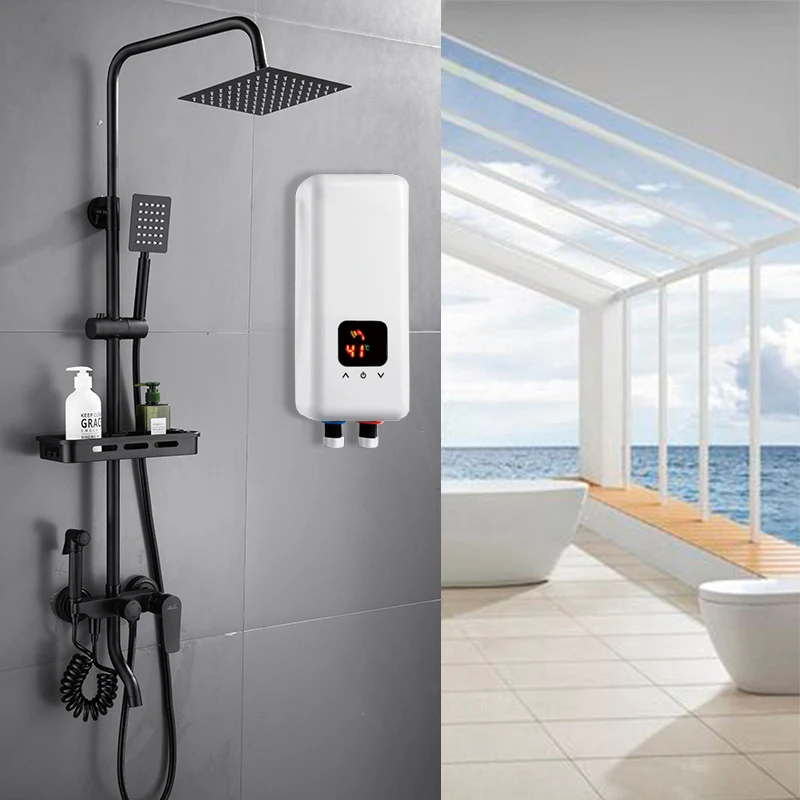 Instant Unlimited Volume Electric Tankless Instant Water Heater for Bathroom