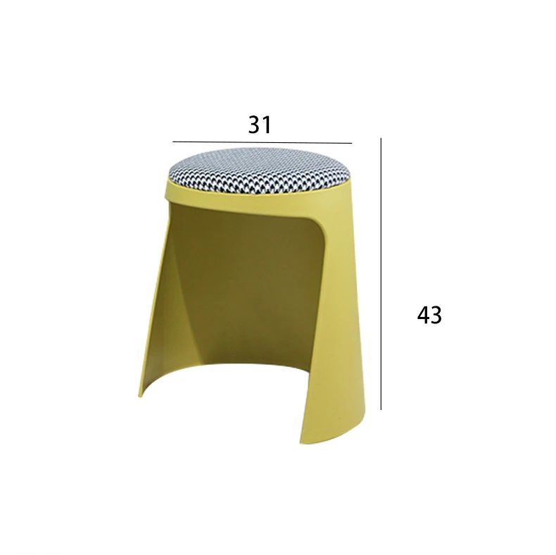 Штабелируемый стул-ведро, пластиковый стул для обуви, современный обеденный стул, цветные полипропиленовые стулья