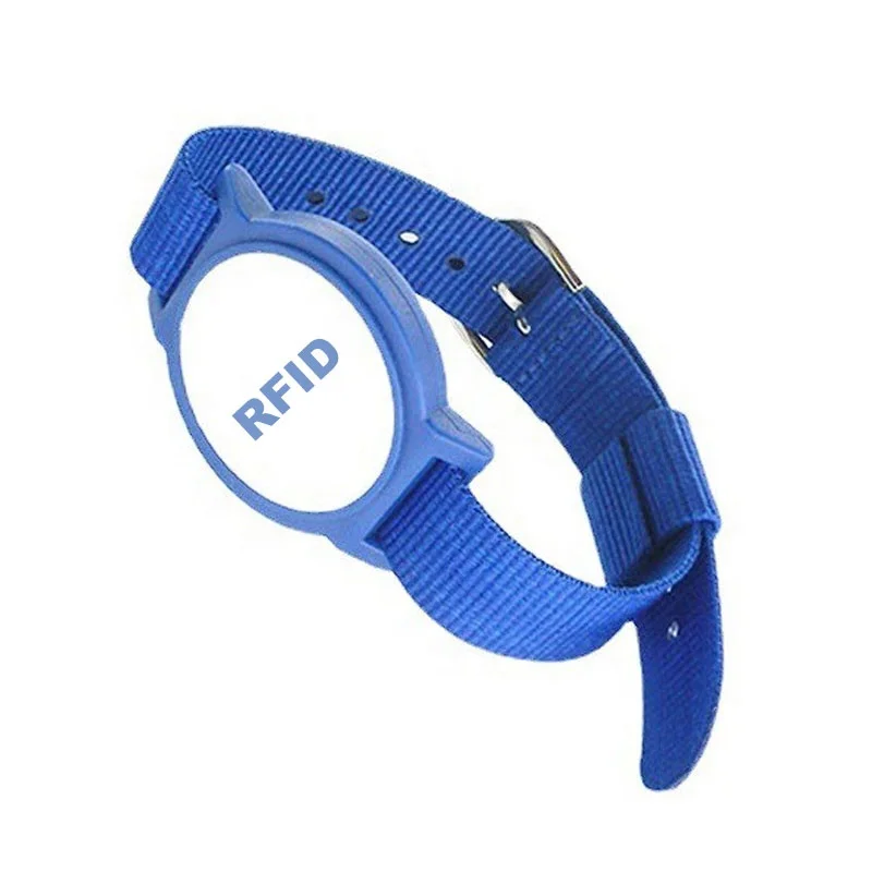 CMRFID 125Khz/13.56Mhz custom RFID IC ID active tag tickets Wrist Bands Nfc Stretch Bracelet Rfid woven nylon Wristband