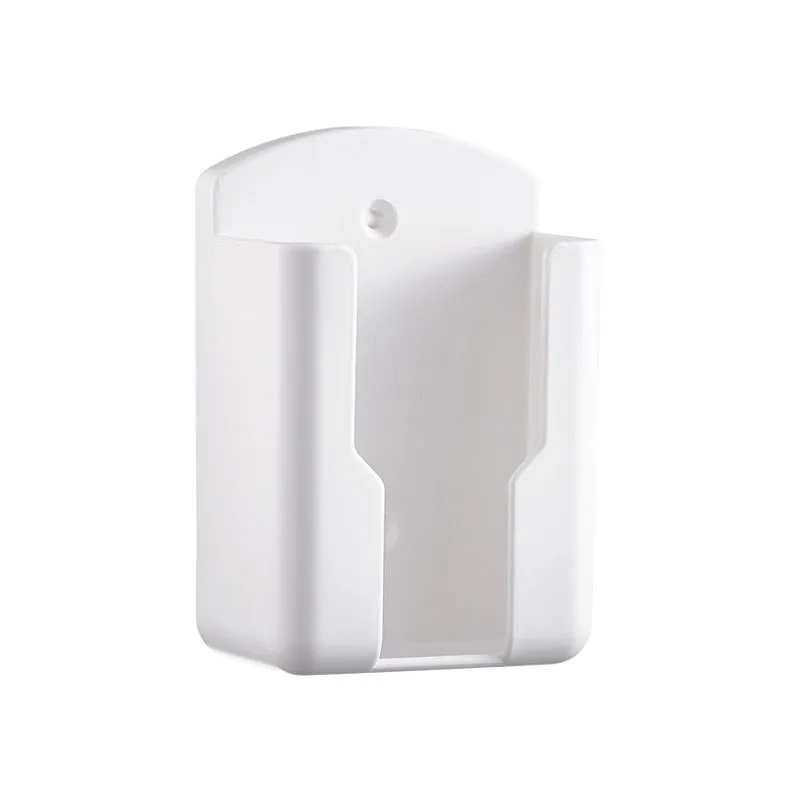 Modern Plastic TV Mobile Phone Remote Control Storage Box Wall-mounted Air Conditioner Remote Control Charger Rack Punch-Free