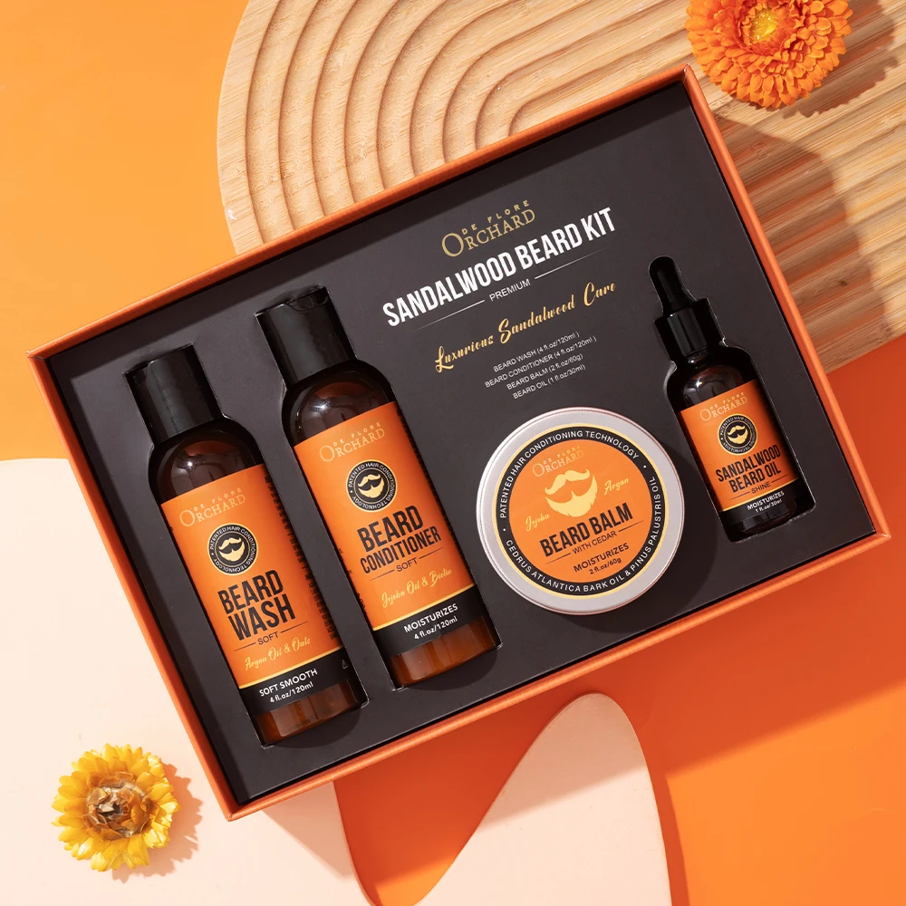 Private Label Custom Wholesale Beard Care Set Nourishes And Brightens Beard Beard Set For Men