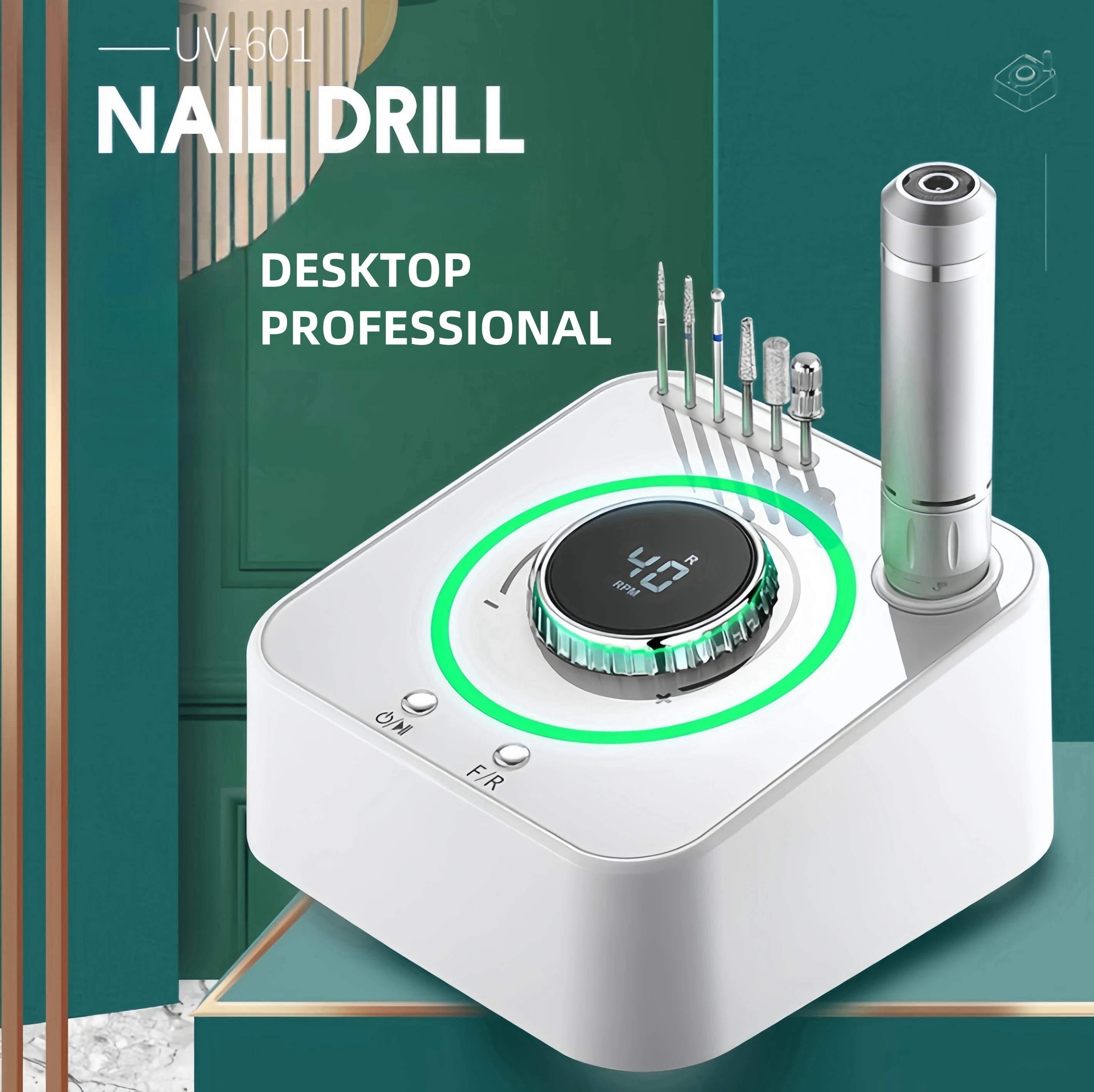 Oxxi New 40000RPM High Quality Professional Strong Nail Drill Machine Wholesale Desktop Electric Nail Drill Pink High Speed 40W