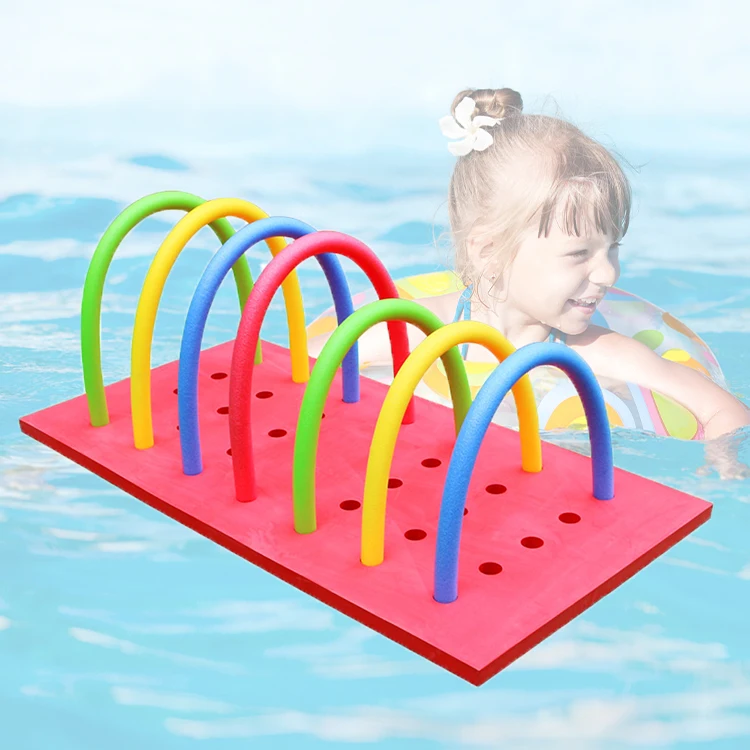 Bulk pool noodles foldable swim lake pool pad eva foam water swimming floating mat with holes