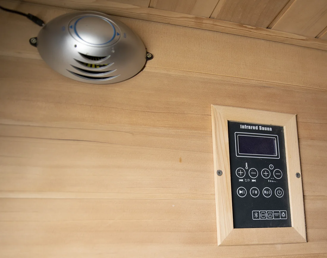 1 person luxury wood sauna personal home use far infrared sauna room