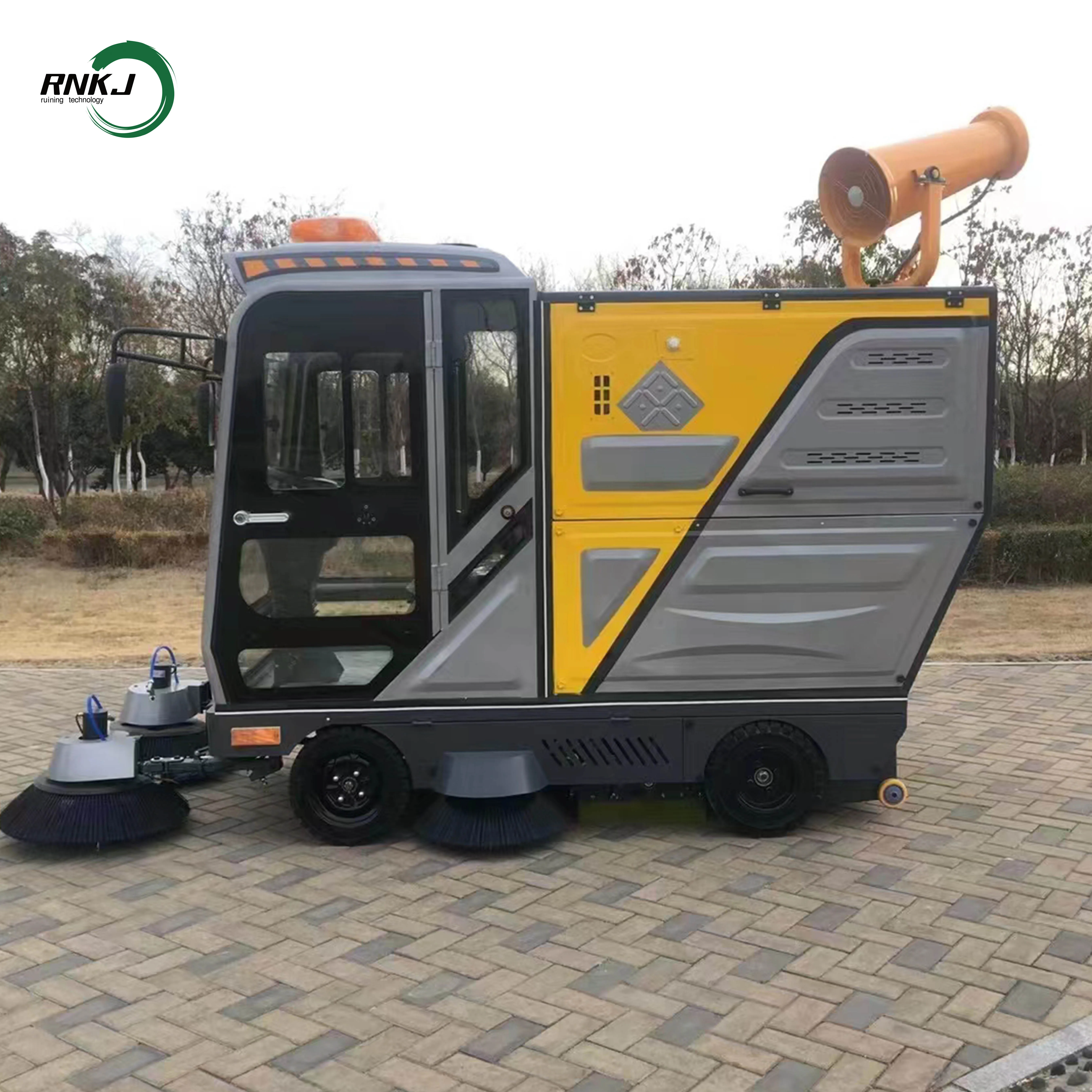 RNKJ Ride On Road Sweeper Truck and Scrubber ELectrical Street Cleaning Machine