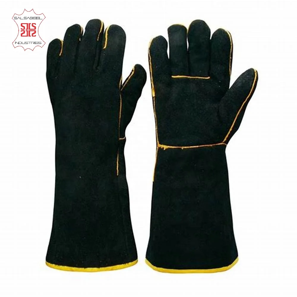 Custom Tig and Mig Welding Hand Gloves red cow split top grade for safety and protection glove