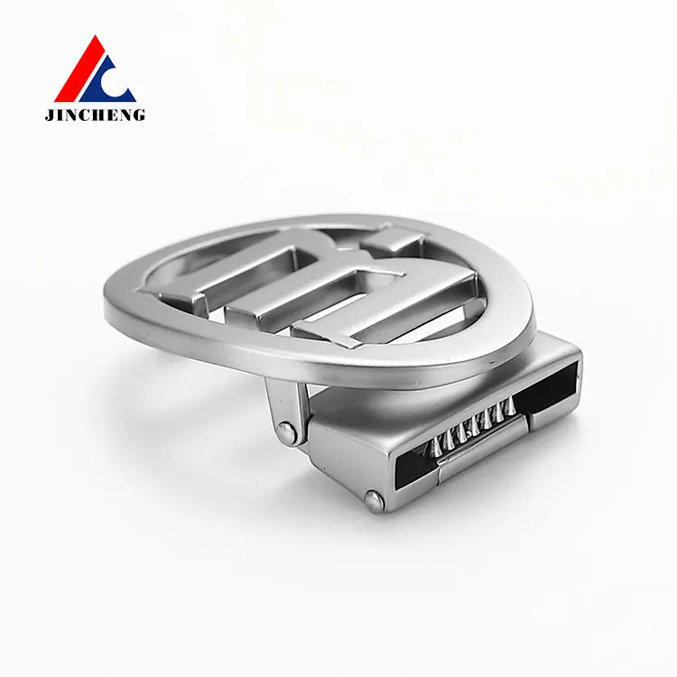 Belt manufacturer Design Your Own Private Silver Plating Custom Letter Logo Metal Brand Name Plate Belt Buckles
